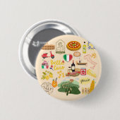 イタリアのシンボル旅行愛好家 缶バッジ (正面&裏面)