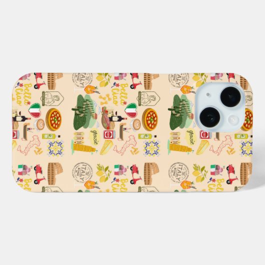 イタリアのシンボル旅行愛好家 Case-Mate iPhoneケース (裏面 (横))