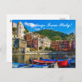 イタリアのシーサイトからの美しい挨拶 ポストカード (正面/裏面)