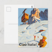 イタリアのスキーコース ポストカード (正面/裏面)