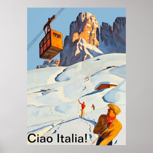 イタリアのスキー場の軌跡 ポスター (正面)