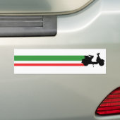 イタリアのスクーターの縞 バンパーステッカー (車上)