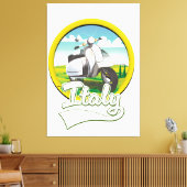 イタリアのスクーター旅行ロゴ キャンバスプリント (インサイチュ (リビング))