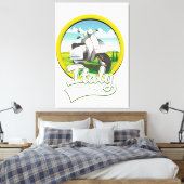 イタリアのスクーター旅行ロゴ キャンバスプリント (インサイチュ (寝室))