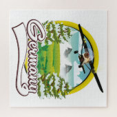 イタリアのスクーター旅行ロゴ ジグソーパズル (横)