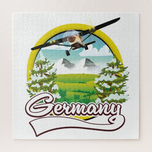 イタリアのスクーター旅行ロゴ ジグソーパズル (縦)