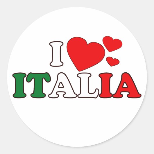 イタリアのステッカーが大好き ラウンドシール (正面)