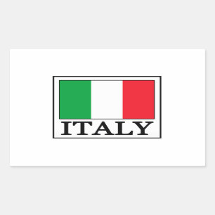 イタリアのステッカー 長方形シール
