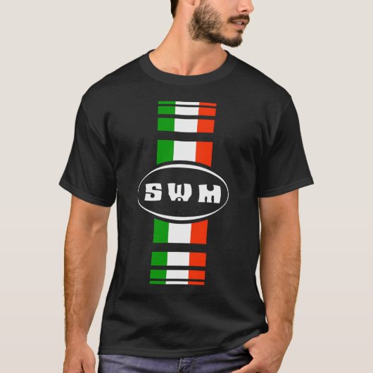 イタリアのスワムのオートバイ Tシャツ (正面)