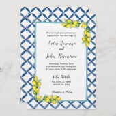 イタリアのタイルとレモンのパターンが素敵な招待状 招待状 (正面/裏面)