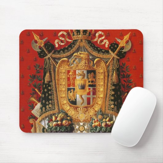 イタリアのタペストリーのためのデザインの紋章付き外衣 マウスパッド (マウス)