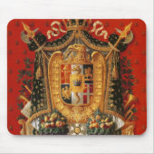 イタリアのタペストリーのためのデザインの紋章付き外衣 マウスパッド (正面)