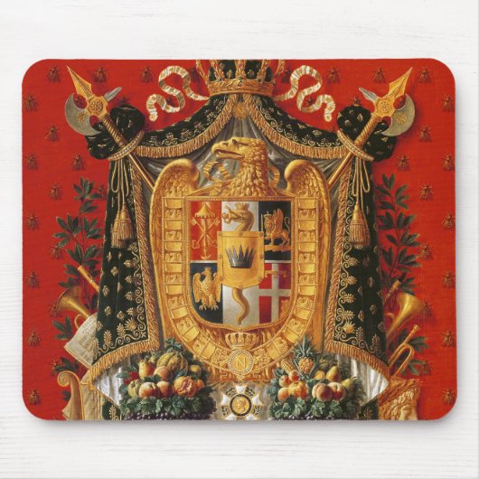 イタリアのタペストリーのためのデザインの紋章付き外衣 マウスパッド (正面)
