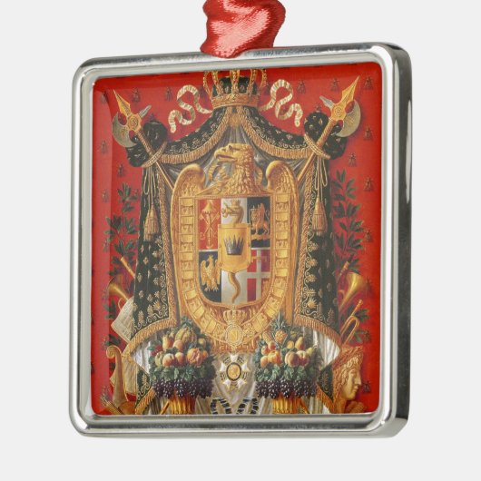 イタリアのタペストリーのためのデザインの紋章付き外衣 メタルオーナメント (左)
