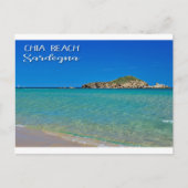 イタリアのターコイズ水と黄金の砂ビーチ ポストカード (正面)