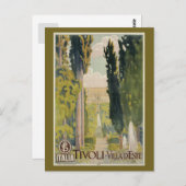 イタリアのチヴィタヴェッキア近郊の世界遺産、ティボリのラツィオ州ローマ ポストカード (正面/裏面)