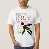 イタリアのテニスの全仏オープンはTシャツをむしゃむしゃ食べます Tシャツ (正面)