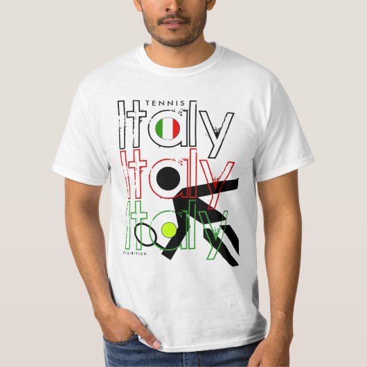イタリアのテニスの全仏オープンはTシャツをむしゃむしゃ食べます Tシャツ (正面)