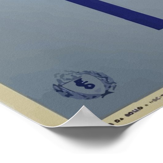 イタリアのデイビッド像ヴィンテージ旅行ポスター ポスター (角)