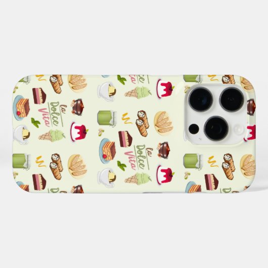 イタリアのデザート スイーツ Case-Mate iPhoneケース (裏面 (横))