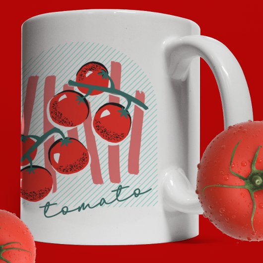 イタリアのトマトファーマーズマーケット コーヒーマグカップ
