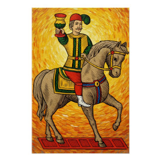 イタリアのトランプ - コッパの騎士 Scopa ポスター