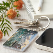 イタリアのドロミテスのラゴ・ディ・ブレイス キーホルダー (正面右)