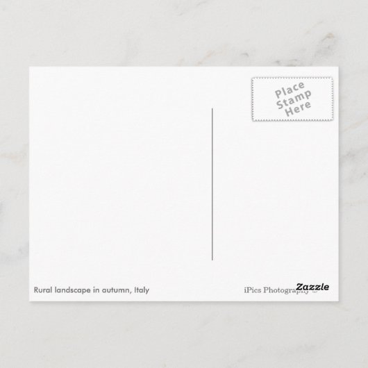 イタリアのドロミテスの秋の黒はがき ポストカード (裏面)