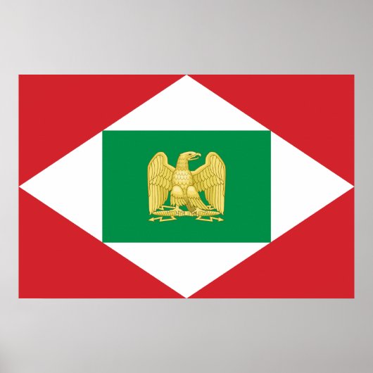 イタリアのナポレオン王国国旗 ポスター (正面)