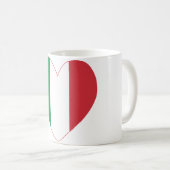 イタリアのハートの旗 コーヒーマグカップ (正面右)