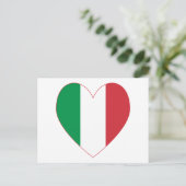 イタリアのハートフラグ ポストカード (スタンド正面)
