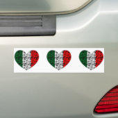イタリアのハート バンパーステッカー (車上)