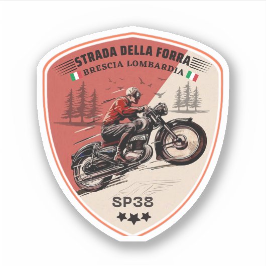 イタリアのバイク APLs パッソ・デッラ・フォッラ シール (正面)