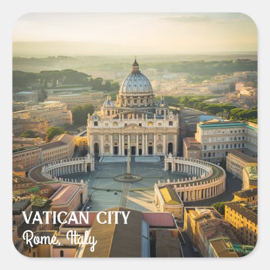 イタリアのバチカン市で愛される穏やかなスポット スクエアシール (正面)