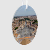 イタリアのバチカン：聖ペテロ広場の空中風景 オーナメント (正面)