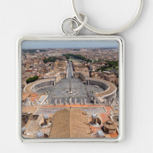 イタリアのバチカン:聖ペテロ広場の空中風景 キーホルダー