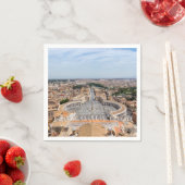 イタリアのバチカン：聖ペテロ広場の空中風景 スタンダードカクテルナプキン (インサイチュ)