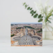 イタリアのバチカン：聖ペテロ広場の空中風景 ポストカード (スタンド正面)