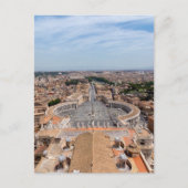 イタリアのバチカン:聖ペテロ広場の空中風景 ポストカード (正面)