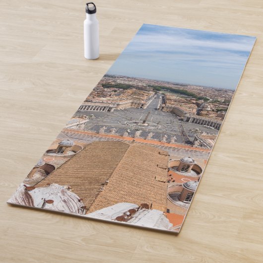 イタリアのバチカン：聖ペテロ広場の空中風景 ヨガマット (インサイチュ)