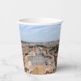 イタリアのバチカン：聖ペテロ広場の空中風景 紙コップ