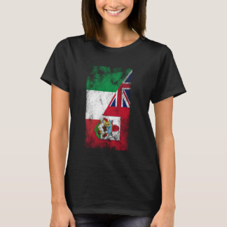 イタリアのバミューダ国旗イタリアン – バミューダン,バミューダ Tシャツ