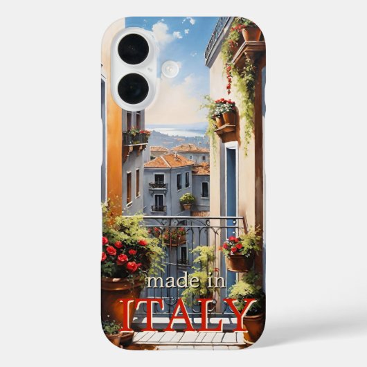 イタリアのバルコニーからイタリアン表示 Case-Mate iPhoneケース (裏面)