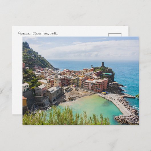 イタリアのバーナッツァ、チンケ・テレのはがき ポストカード (正面/裏面)