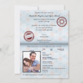 イタリアのパスポートの(描写される)結婚式招待状II 招待状 (正面)