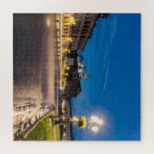 イタリアのパドヴァで夜のプラトー・デラ・バレ ジグソーパズル (横)