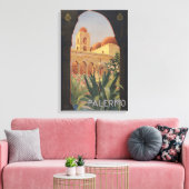 イタリアのパレルモのためのヴィンテージ旅行ポスター。 キャンバスプリント (インサイチュ (リビング))