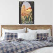 イタリアのパレルモのためのヴィンテージ旅行ポスター。 キャンバスプリント (インサイチュ (寝室))