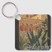 イタリアのパレルモのためのヴィンテージ旅行ポスター。 キーホルダー (正面)