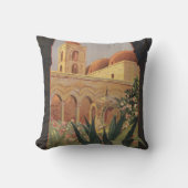 イタリアのパレルモのためのヴィンテージ旅行ポスター。 クッション (正面)